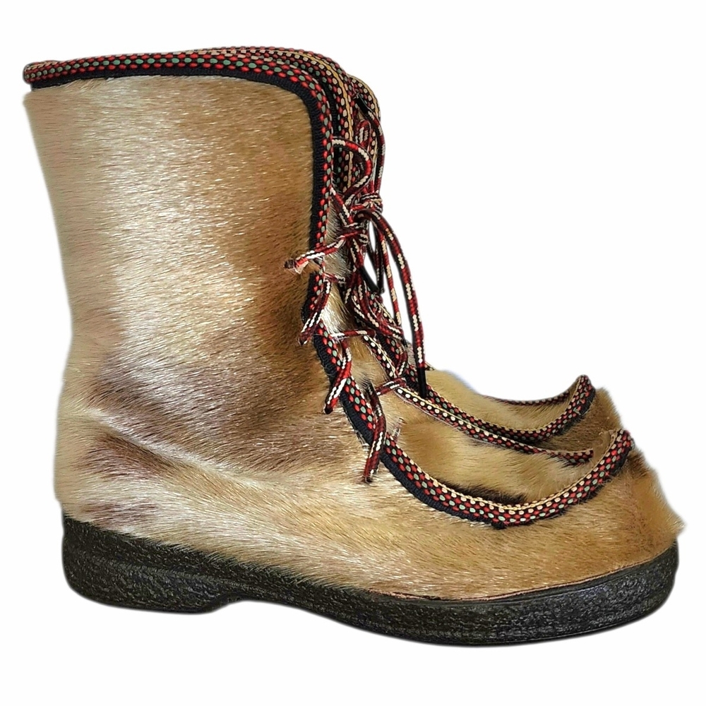 Norwegian Finnish Sámi Reindeer Hide Winter Nutukas Finnesko Boots 9 9.5 40 EXC - Picture 2 of 12
